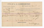 1896 January 7: Voucher, U.S. v. Jess Ratcliff, assault with intent to kill; James Brizzolara, commissioner; Alexander Barnes, George A. Crane, witness; J.F. Canley, witness of signature; George J. Crump, U.S. marshal
