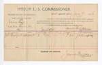 1896 January 7: Voucher, U.S. v. James Holt, violating intercourse laws; James Brizzolara, commissioner; J.K. Bradford, witness