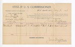 1896 January 16: Voucher, U.S. v. Lewis Busheld, assault with intent to kill; James Brizzolara, commissioner; Robert Clark, witness; George J. Crump, U.S. marshal