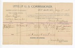 1896 January 17: Voucher, U.S. v. Marion Landers, violating intercourse laws; James Brizzolara, commissioner; John Johnson, Joseph Johnson, witnesses; George J. Crump, U.S. marshal