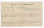 1896 January 20: Voucher, U.S. v. Alvin Dougherty, Adultery; E.B. Harrison, commissioner; William R. Lipray, Effie Lyons, witnesses; George J. Crump, U.S. marshal