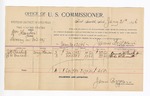 1896 January 21: Voucher, U.S. v. William Hayden, larceny; James Brizzolara, commissioner; James H. Frusk, John W. Mussett, witnesses; George J. Crump, U.S. marshal