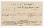 1896 January 22: Voucher, U.S. v. Jackson Blunt, violating intercourse laws; Stephen Wheeler, commissioner; J.C. Cunningham, George Rogers, witnesses; C.C. Ayers, witness of signatures; George J. Crump, U.S. marshal