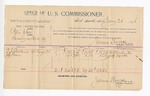 1896 January 24: Voucher, U.S. v. Peter Glass, larceny; James Brizzolara, commissioner; B.F. Rowland, Jeff Fyner, witnesses; George J. Crump, U.S. marshal