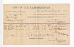 1896 January 27: Voucher, U.S. v. John Mordue, adultery; James Brizzolara, commissioner; John Chambers, John Simpson, S.G. Gallamore, witnesses; G.F. Canley, witness of signature; George J. Crump, U.S. marshal