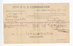 1896 January 27: Voucher, U.S. v. Joseph Burns, assault with intent to kill; James Brizzolara, commissioner; Thomas C. Dearmon, J.E. Dearmon, witnesses; George J. Crump, U.S. marshal