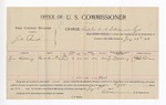 1896 January 29: Voucher, U.S. v. J.H. Cloud, violating intercourse laws; E.B. Harrison, commissioner; Lewis Hathaway, witness; John Redline, witness of signature; George J. Crump, U.S. marshal