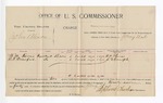 1896 January 31: Voucher, U.S. v. John Alison, violating intercourse laws; Stephen Wheeler, commissioner; W.M. Harris, C.F. Crawford, witnesses; George J. Crump, U.S. marshal