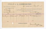 1896 February 3: Voucher, U.S. v. Ed Hensley, violating intercourse laws; James Brizzolara, commissioner; Ben Benjamin, witness; W.J. Fleming, deputy marshal; George J. Crump, U.S. marshal