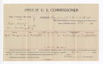 1896 February 5: Voucher, U.S. v. Will Wolf and Ben Walkingstick, assault with intent to kill; E.B. Harrison, commissioner; Martin Bradford, witness; John Redline, witness of signature; George J. Crump, U.S. marshal
