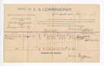 1896 February 6: Voucher, U.S. v. Frank Daniels, larceny; James Brizzolara, commissioner; Charles Headneks, William Bean, witnesses; John Wheeler, witness of signature; George J. Crump, U.S. marshal