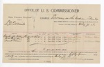 1896 February 7: Voucher, U.S. v. L.D. Daniels, larceny; Stephen Wheeler, commissioner; Washington Dilley, William Gaskin, Derrik Vann, witnesses; M. Straus, witness of signatures; George J. Crump, U.S. marshal