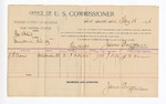 1896 February 18: Voucher, U.S. v. George Poteet, murder; James Brizzolara, commissioner; J.F. Evans, witness; George J. Crump, U.S. marshal; W.J. Fleming, deputy marshal