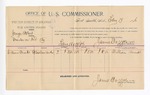 1896 February 19: Voucher, U.S. v. George Poteet, murder; James Brizzolara, commissioner; William Meeks, witness; George J. Crump, U.S. marshal