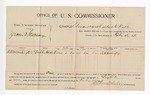 1896 February 26: Voucher, U.S. v. James D. Canary, assault with intent to kill; Stephen Wheeler, commissioner; R.W. Washington, witness; George J. Crump, U.S. marshal; W.J. Fleming, deputy marshal