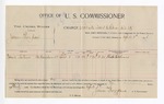 1896 April 1: Voucher, U.S. v. James Thompson, assault with intent to kill; James Brizzolara, commissioner; Robert Fortune, witness; George J. Crump, U.S. marshal