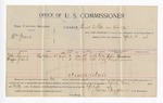 1896 April 4: Voucher, U.S. v. William Grant, threating to kill; James Brizzolara, commissioner; John Lawson, Maggie Grant, witnesses; George J. Crump, U.S. marshal