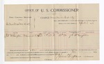 1896 April 6: Voucher, U.S. v. Andrew Meadows, murder; James Brizzolara, commissioner; J.B. McLaughlin, witness; George J. Crump, U.S. marshal