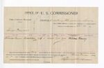1896 April 17: Voucher, U.S. v. Tom Payne, violating intercourse laws; Stephen Wheeler, commissioner; William Causey, witness; George J. Crump, U.S. marshal