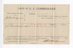 1896 April 25: Voucher, U.S. v. John Wegman, larceny; Stephen Wheeler, commissioner; J.L. Balch, witness; George J. Crump, U.S. marshal
