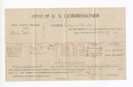 1896 April 29: Voucher, U.S. v. Charles Zoble, larceny; James Brizzolara, commissioner; George A. South, Mary South, John West, Dick West, witnesses; Andy Hendricks, witness of signature; George J. Crump, U.S. marshal