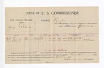 1896 April 30: Voucher, U.S. v. Henry Cochran, rape; Stephen Wheeler, commissioner; Bell Coursly, James Brown, witnesses; W.T. Hurmon, witness of signature; George J. Crump, U.S. marshal