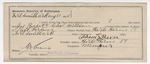 1896 August 21: Certificate of employment, for Adam Baner, guard; Joe Roezat and Charles Wilson, U.S. prisoners; Robert Fortune, deputy marshal, William Crump, witness