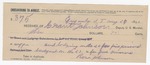 1896 August 27: Receipt, of Grant Johnson, deputy U.S. marshal; to Rose Johnson for feeding of five prisoners
