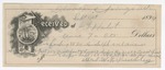 1896 September 1: Receipt, of J.L. Holt, deputy marshal; to Mrs. W.R. Hensley for feeding of W.M. Randolph, U.S. prisoner