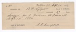 1896 September 10: Receipt, of B.F. Gipson, deputy marshal; to S.P. Campbell for feeding of two prisoners