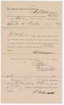 1896 November 11: Receipt, to B.F. Atkinson for services rendered as bailiff; George J. Crump, U.S. marshal