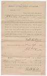 1896 October 3: Receipt, affidavit of field deputy voucher; Robert Fortune, deputy marshal; C.C. Savage, U.S. commissioner; George J. Crump, U.S. marshal