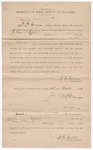 1896 October 3: Receipt, of N.B. Irvin, deputy marshal; includes expenses incurred for services; Jason L. Crothur, notary public; George J. Crump, U.S. marshal