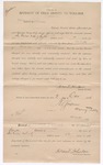 1896 October 3: Receipt, of Grant Johnson, deputy marshal; includes expenses incurred for services; R.S. Simpson, notary public; George J. Crump, U.S. marshal