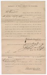 1896 October 8: Receipt, of Charles Barnhill, deputy marshal; includes expenses incurred for services; J. Hardy, notary; George J. Crump, U.S. marshal
