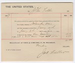 1897 January 8: Receipt, to John Fuller for services rendered as a guard
