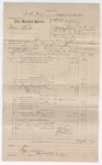1897 February 15: Voucher, F.L. Cox, deputy marshal, for services rendered in U.S. v. William Linton, counterfeiting; Stephen Wheeler, commissioner; W.L. Nick, treasury agent; LC. Hall, commissioner; H. Burgert, J.H. Pridges, J.E. Hinch, witnesses; Edgar Smith, assistant attorney