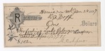 1897 January 27: Receipt, of D.A. Eoff, deputy marshal, to S.C. Speer for feeding of Luke Blevins, U.S. prisoner