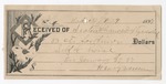 1897 January 29: Receipt, of Seaton Thomas, deputy marshal, to Henry Marson for feeding of self and horse