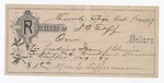1897 January 29: Receipt, of D.A. Eoff, deputy marshal, to Mrs. E. Stiffermann for feeding Isom Blevins, prisoner