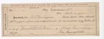 1897 February 13: Receipt, from R.T. Bumpers, deputy marshal; to P.L.  Campbell for meals, lodging, and horse feed in case U.S. v. Dan Courtney
