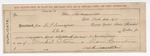 1897 February 14: Receipt, from R.T. Bumpers, deputy marshal; to W.C. Martin for feeding of self and horse in U.S. v. Dan Courtney