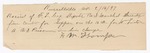 1897 February 16: Receipt, of F.L. Cox, deputy marshal; to H.H. Thorpe for feeding of William Linton, U.S. prisoner