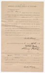 1897 April 5: Affidavit, of Seaton Thomas, field deputy marshal; W.W. Ish, notary public; George J. Crump, U.S. marshal