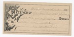 1897 March 5: Receipt, of Seaton Thomas, deputy marshal; to Mrs. M. Hunter for feeding of self and horse