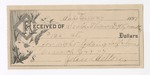 1897 March 7: Receipt, of Seaton Thomas, deputy marshal; to John Melton for lodging of self and horse