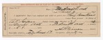 1897 March 9: Certificate of employment, for S.T. Minor, guard in charge of Thomas J. Rankins, prisoner; B.F. Gipson, deputy marshal