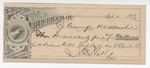 1897 March 11: Receipt, of George J. Crump, marshal; to D.M. Hall for railroad tickets