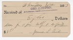 1897 March 12: Receipt, of George J. Crump, marshal; to Jennie L. Aird for feeding of self, 11 jurors, and 4 guards