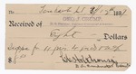 1897 March 12: Receipt, of George J. Crump, marshal; for feeding of self, 11 prisoners, and 4 guards